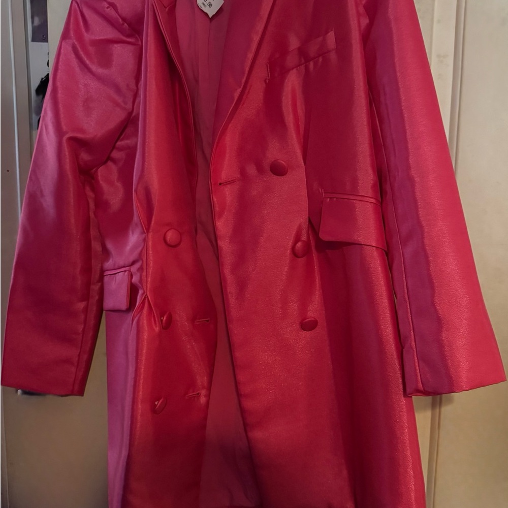 AKIRA Women's Pink double breasted Blazer/jacket